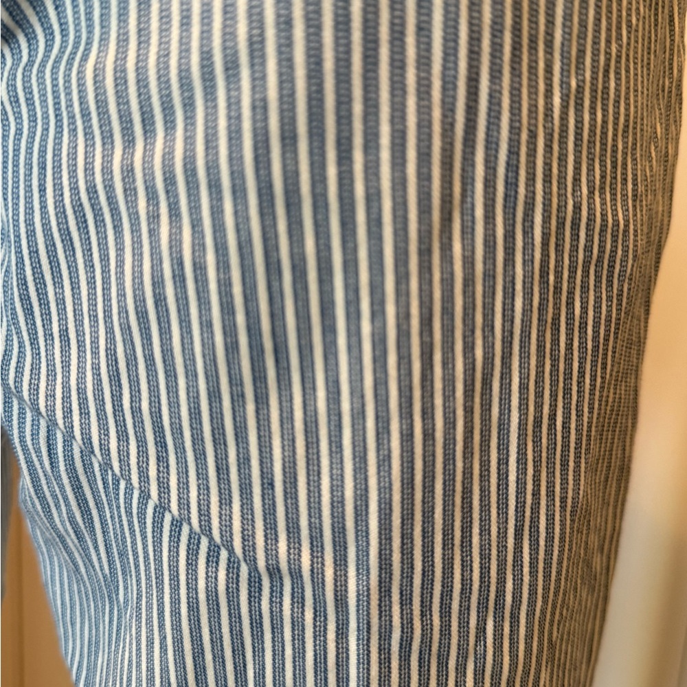 Joe's Jeans Weekender Slim Fit Blue and White Striped Pants - Picture 4 of 6